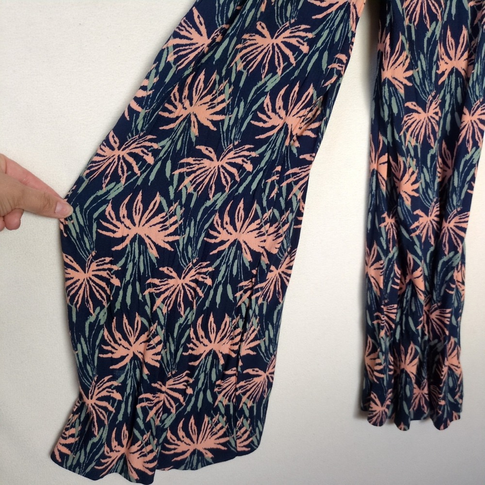 Madewell Oasis Palms Wide Leg Jumpsuit V Back Tropical Resort 6 Beachy Coastal - Picture 6 of 11